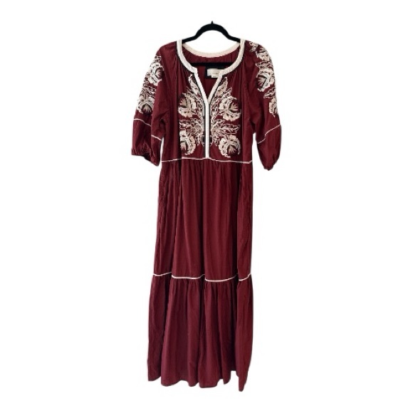 Anthropologie Gretl Embroidered Maxi Dress - Picture 4 of 8